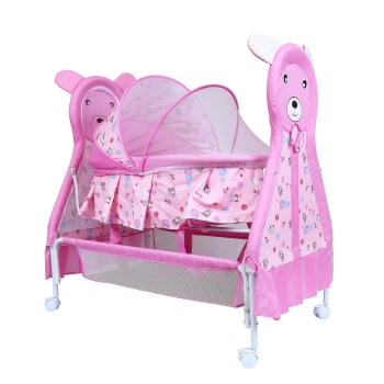 1st Step Cradle with Swing and Mosquito net (Pink)