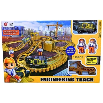 Engineering Track (Train) With Battery  129 PCS