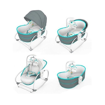 Mastela 5 in 1 Baby Bassinet Rocker Rocking Napper, Bounce, Chair with Removable Baby Bassinet & Melody (Multi Color)