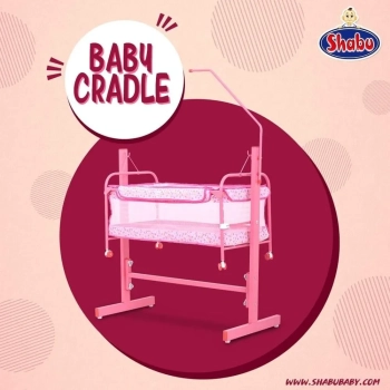 Shabu Baby Cradle - Carriage Crib - Model No.B01 Age Group  0-12 Months  (Blue) (PINK) 1