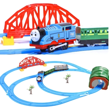 Storio Battery-Operated Express Toy Train Set for Kids 3+ | DIY Railway Tracks | Adventure Train with Lights, Sound, Over-Bridge, Tunnel Cave | Educational Toy | Ideal Gift | Fun & Learning