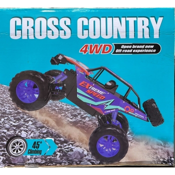 1:8 Scale RC Car Buggy Remote Control Car Off Road Monster Truck with Realistic Sound 4WD Rock Crawler Toy All Terrain Climbing (Multicolor - Red Or Blue)