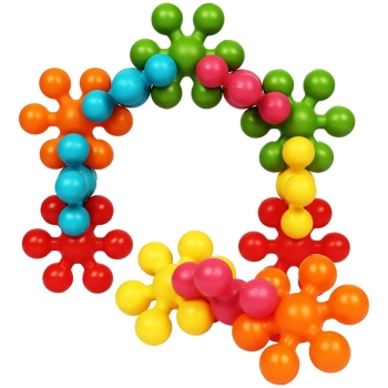 Funskool Giggles - Star Links toys for kids, Multicoloured Interlocking Learning Educational Blocks, Improves Creativity And Construction Blocks For Kids, 6...