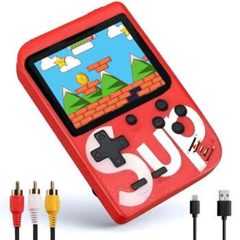 SUP 400 in 1 Handheld Mini Retro Game Box - 400 Preloaded Games, and USB Charging Cables with Games Like Mario , Contra, Islander Bomber Man etc.
