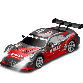 RC Drift Car, 1:16 Remote Control Drift Car 4WD 2.4GHz RC Cars Remote Control Car Drifting RC Car High Speed Model Vehicle with Lights Drifting Tire Rechargeable Cars Red