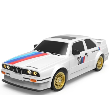 1:16 RC Drift Car, 25KM/H 4WD High Speed Remote Control Vehical for Kids and Adults, with LED Lights, Extra Tires, White