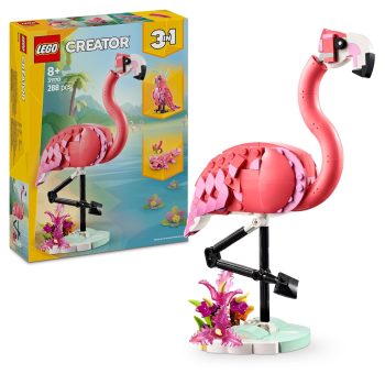 LEGO Creator 3in1 Wild Animals: Pink Flamingo Animal Toy Playset 31170 Building Blocks Toys for 8+ Gift for Boys and Girls