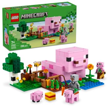 LEGO Minecraft The Baby Pig House Gamer Building Toy Animal Set for Kids 21268 Building Blocks Toys for 7+ Gift for Boys and Girls