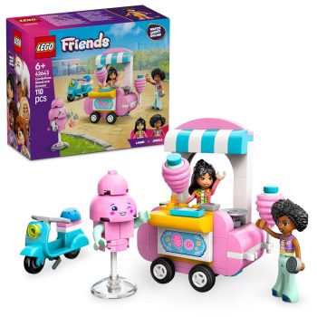 LEGO Friends Cotton Candy Stand and Scooter Toy Pretend-Play Set 42643 Building Blocks Toys for 6+ Gift for Boys and Girls