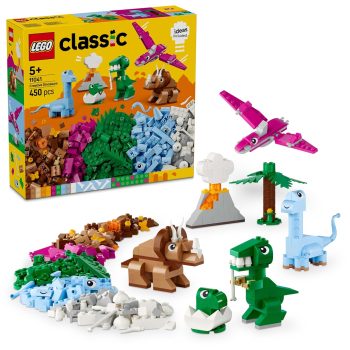 LEGO Classic Creative Dinosaurs, Imaginative Toy Models 11041 Building Blocks Toys for 5+ Gift for Boys and Girls