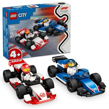 LEGO City F1 Williams Racing & Haas F1 Race Cars Vehicle Toy Set 60464 Building Blocks Toys for 4+ Gift for Boys and Girls
