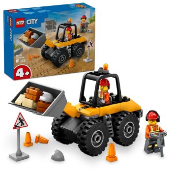 LEGO City Yellow Construction Wheel Loader Buildable Vehicle Set 60450 Building Blocks Toys for 4+ Gift for Boys and Girls