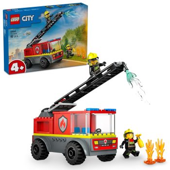 LEGO City Fire Ladder Truck, Firefighter Toy Vehicle Gift for Kids 60463 Building Blocks Toys for 4+ Gift for Boys and Girls