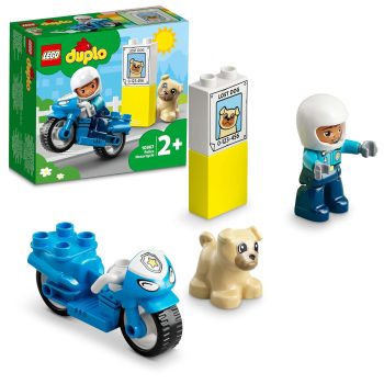 LEGO 10967 Duplo Police Motorcycle Toy for Children 2 Years and Up with Police Figurine, Fine Motor Skills Development