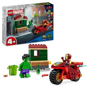 LEGO Marvel Iron Man with Bike and The Hulk Playset 76287 Building Blocks Toys for 4+ Gift for Boys and Girls