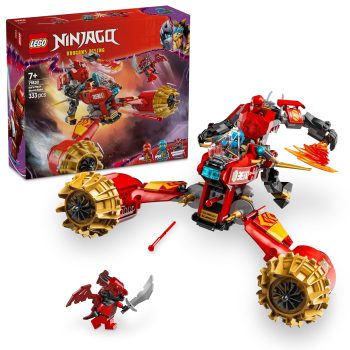 LEGO NINJAGO Kai?s Mech Storm Rider Combo Ninja Toy 71830 Building Blocks Toys for 7+ Gift for Boys and Girls