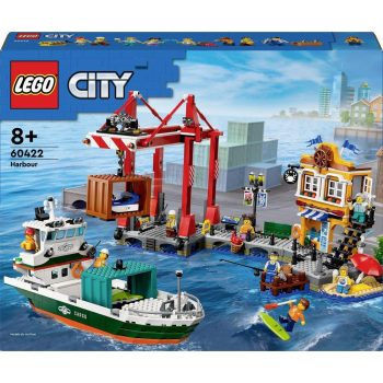 LEGO City Seaside Harbour with Cargo Ship Toy 60422 Building Blocks Toys for 8+ Gift for Boys and Girls