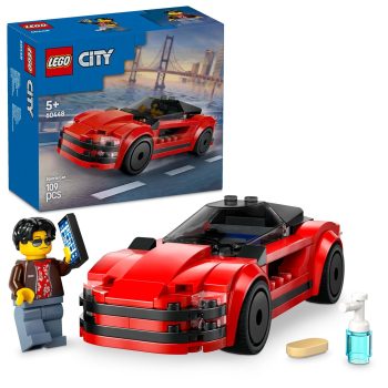 LEGO City Red Sports Car Supercar Toy Vehicle Set 60448 Building Blocks Toys for 5+ Gift for Boys and Girls