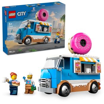 LEGO City Donut Truck Playset Vendor Vehicle Toy for Kids Aged 5 and up 60452 Building Blocks Toys for 5+ Gift for Boys and Girls