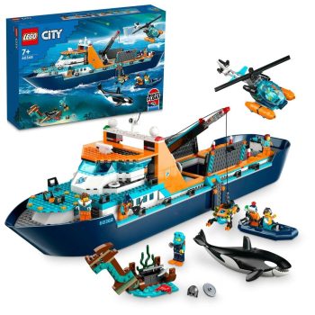 LEGO City Arctic Explorer Ship 60368 Building Toy Set; Fun Gift for Kids Aged 7+; Large Floatable Boat