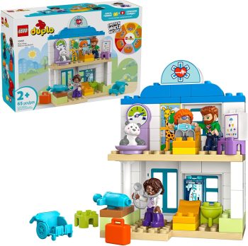 LEGO DUPLO Town First Time Visit with The Doctor Office Building Toy Playset - Preschool Learning and Educational Toy for Toddlers, Boys and Girls, Ages 2+ - Baby Gift Idea - 10449