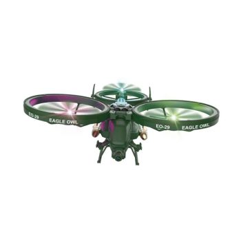 Remote Control Scorpion Fighter Drone Plastic Fixed Wing UAV with LED Lights for Aerial Toy RC Plane