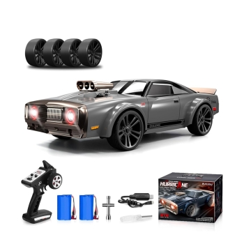 RC Drift Car Remote Control Car 1/16 Scale 38KM/H High Speed Fast 4WD RC Car 2.4Ghz Steering Control Full Scale with LED Lights 1 piece Rechargeable Batteries Racing for Kids