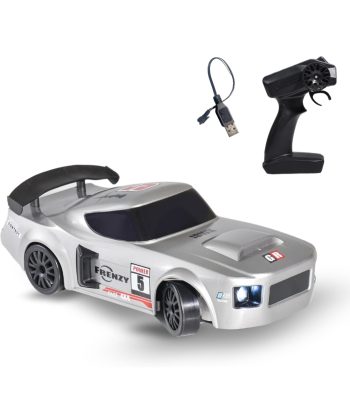 out of 5 stars (2)RC Drift Car with Remote Control, 2.4GHz Racing Car Kit, Pink, with Spare Tyres and Traffic Cones - Flare (Silver - Triple Batteries)
