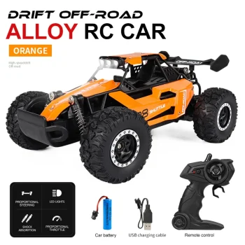 1:16 Scale RC Cars Off-Road Truck 2WD Electric Vehicle with 2.4G Remote Control