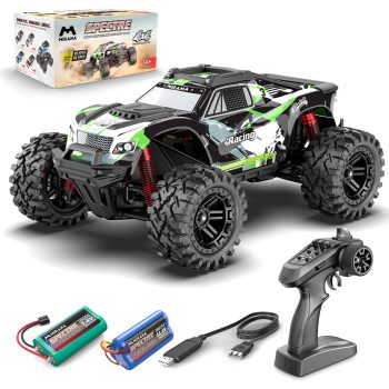 Mirana Spectre 1:10 High Speed Hobby Grade RC Car Toy for Kids & Adults up to 50 kmph - 4x4 Remote Control Offroad Monster Truck ATV - 2 & 3 Pack Rechargeable Batteries - for Ages 14+ Years (Green)