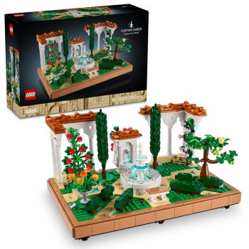 LEGO Icons Fountain Garden Home and Office Decor, Building Set for Adults 10359 Building Blocks for 18+ Gift