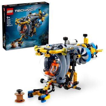 LEGO Technic Deep-Sea Research Submarine Toy Set 42201 Building Blocks Toys for 9+ Gift for Boys and Girls