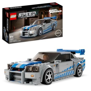 LEGO Speed Champions 2 Fast 2 Furious Nissan Skyline GT-R (R34) 76917 Building Toy Set; Race Car Model for Ages 9+