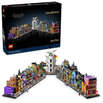 LEGO Harry Potter Diagon Alley Wizarding Shops, Wizard Set for Adults 76444 Building Blocks for 18+ Gift