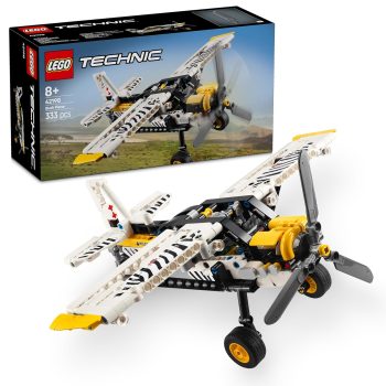 LEGO Technic Bush Plane Aircraft Toy Vehicle Gift Set for Kids 42198 Building Blocks Toys for 8+ Gift for Boys and Girls