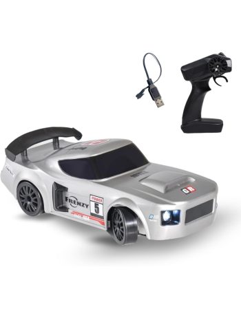 L.O.T TOYS | RC Drift Car with Remote Control, 2.4GHz Racing Car Kit, Pink, with Spare Tyres and Traffic Cones - Flare (Silver - Triple Batteries)