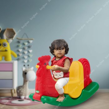 Baybee Baby Rocking Chair Horse for Kids/Toddlers,Plastic Horse Ride-on Toy Rockers for Kids/Rocker Indoors&Outdoors for 12 Months-3 Years Boys and Girls (Jumbo Rocker kukoo),Multicolor