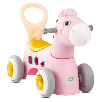 BAYBEE Giraffe Horse Rider for Kids, Ride-On Kids Car with Shape Sorting Activity Kids Toys & Storage