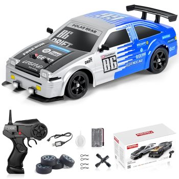 YUZ Remote Control Drift RC Car 1:16 Scale 2.4GHz Rechargeable Battery 18KM/H High Speed Racing With LED Lights Spray Drifting Tires Toy for Adults Boys Kids Gift, Multicolor
