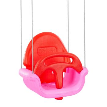 Baybee Baby Swing Chair for Kids, Adjustable Pink Baby Swing Toy with Backrest & Rope | Baby Hanging Jhula Swing Chair for Kids Indoor Outdoor 1 to 3 Years Boy Girl, Plastic, 25D x 25W x 8H Cm