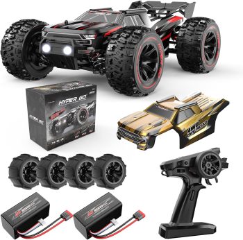 HYPER GO 14210 H14BM V3 1/14 Brushless RC Cars for Adults Fast 50 mph, RC Trucks 4X4 Offroad Waterproof, Electric Powered High Speed RC Car, Fast Extreme RC Truggy with 3S Battery for Snow Sand