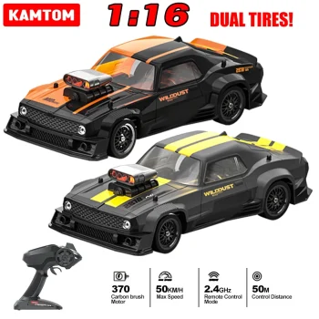 2.4G RC Drift Car, 1/16 Four-Wheel Drive RC Car Toy with LED Light for 6+ Entertainment